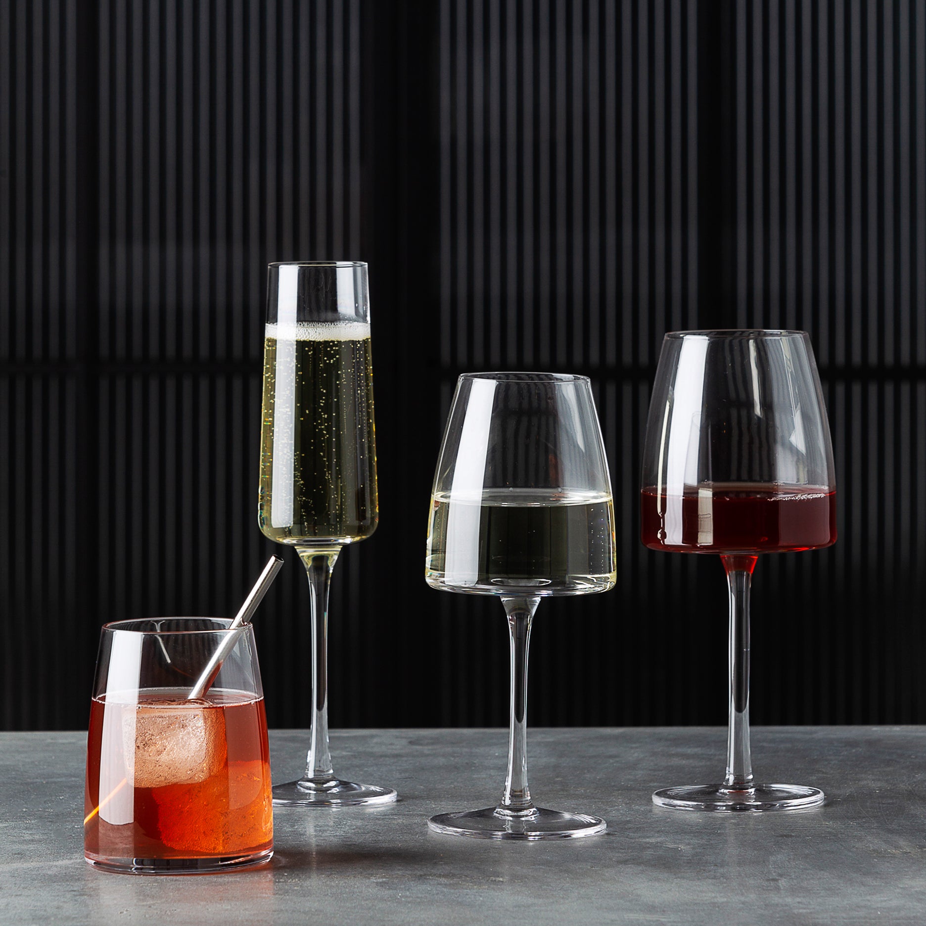 Classy rødvinsglas, 4 stk.